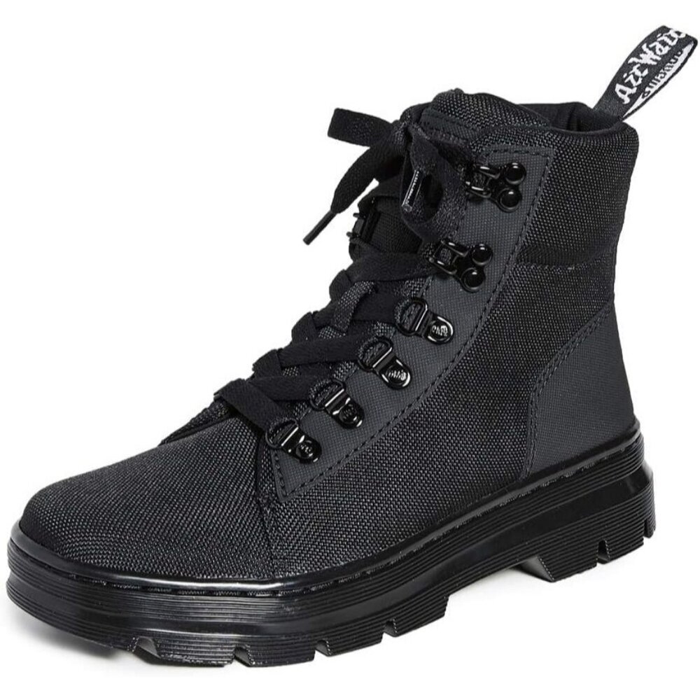 Women's Black 100% Polyster Outdoor Combs W Lace Up Ankle Boots